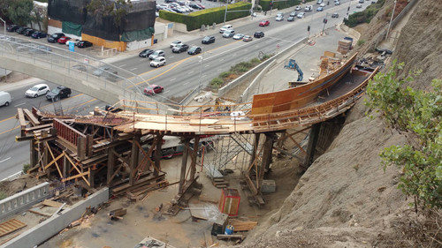 Forming the Idaho Trail pedestrian overcrossing, June 4, 2016