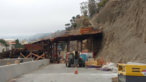 Forming the Idaho Trail pedestrian overcrossing, June 4, 2016