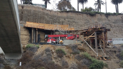 Forming the Idaho Trail pedestrian overcrossing, May 31, 2016