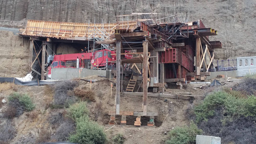 Forming the Idaho Trail pedestrian overcrossing, May 31, 2016