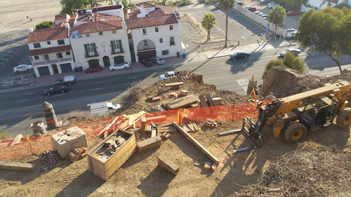 Construction site at California Incline, August 26, 2015