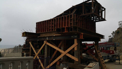 Forming the Idaho Trail pedestrian overcrossing, May 31, 2016