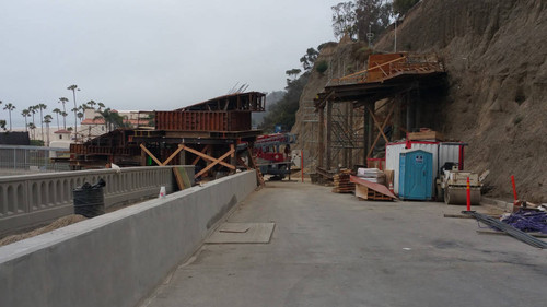 Forming the Idaho Trail pedestrian overcrossing, May 31, 2016