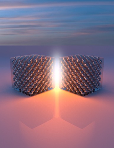 Polymer-encased Ag nanocube light source