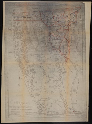 Plano general de la delegación de Mexicali, Territorio Norte de la Baja California