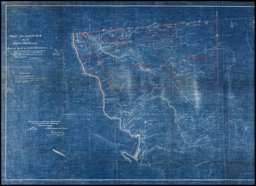 Mapa del Distrito Norte de la Baja California: Zona-Lat. 32 a Línea Internacional. Del plano del Ing. A.W. Lemon y corregido... Ing. David Goldbaum; "Manifiesto" de Esteban Cantú de 1920; various contratos con el gobierno