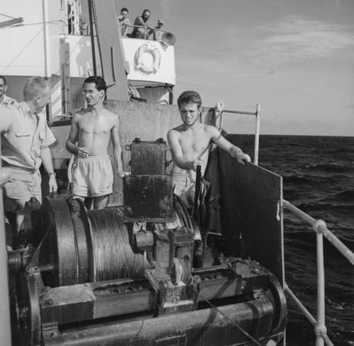 Winch operator Madison E. Carroll on R/V Horizon