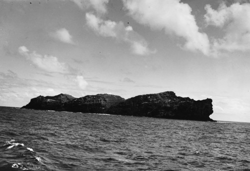 Necker Island (Mokumanamana), Hawaiian Islands, as seen from R/V Horizon