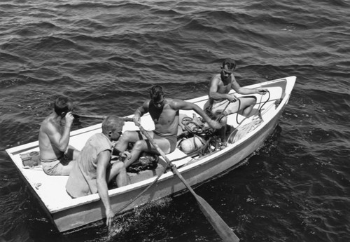 Work on a skiff, Capricorn Expedition