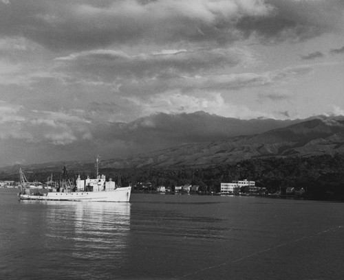 R/V Horizon anchored in Papeete Harbor, Tahiti