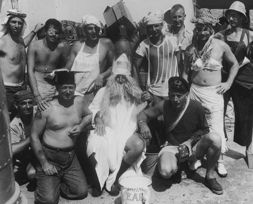 Court of King Neptune, equator Crossing the Line ceremony, R/V Horizon