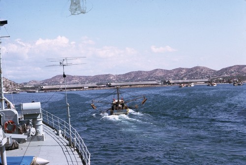 R/V Alexander Agassiz approaching harbor of Salina Cruz, Mexico