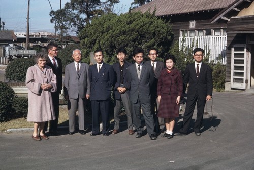 Laura C. Hubbs, Carl L. Hubbs, Uchida, Tsukahara, and Lab staff at Kyushi University, Fukuoka, Japan