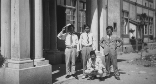 Kojima, Fujita, Sakamoto and Ichishima: Staff of Tomaya-ken Fishery Institute, Namerickawa, Japan