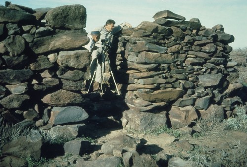 Carl L. Hubbs at "Sea lion house," Guadalupe Island, Mexico