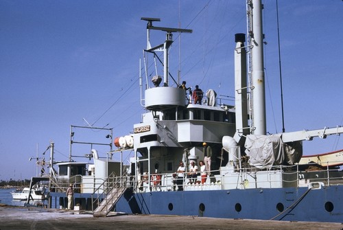 MV 73-I - R/V Alexander Agassiz waiting for clearance in La Paz, Baja California, Mexico