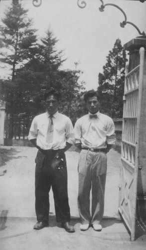 Sakamoto and classmate Kencho, Tottori, Japan