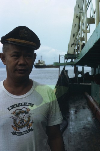 Captain of Pompano, research ship of College of Fisheries, University of Philippines at Batangas, Luzon, Philippines