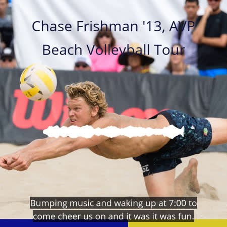 Chase Frishman '13, AVP Beach Volleyball