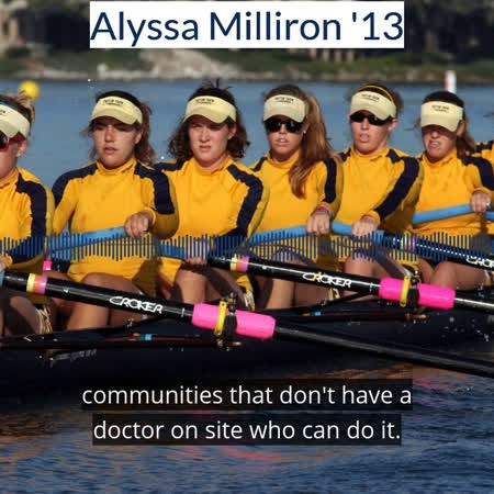 Alyssa Milliron '13, Rowing