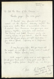 B. Timothy Weston letter