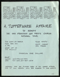 A Tupperware Affaire benefit flyer