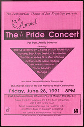 The 13th Annual Pride Concert poster