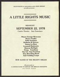 A Little Rights Music flyer (scrapbook page)