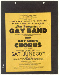 Hollywood High School performance flyer (scrapbook page)