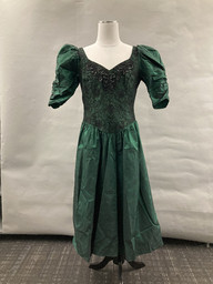 Green lace gown