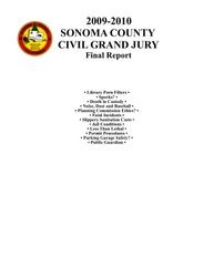 Sonoma County Civil Grand Jury 2009-2010 final report and responses