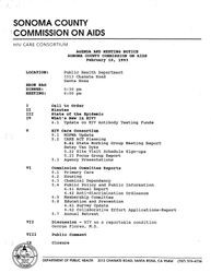 Agenda and meeting notice--Sonoma County Commission on AIDS, February 10, 1993