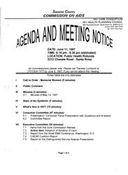 Agenda and meeting notice--June 12, 1997