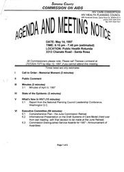 Agenda and meeting notice--May 14, 1997