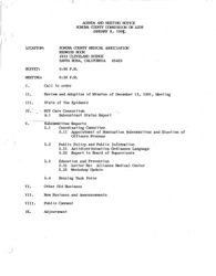 Agenda and meeting notice--Sonoma County Commission on AIDS, January 8, 1992