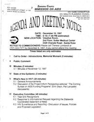 Agenda and meeting notice--December 10, 1997