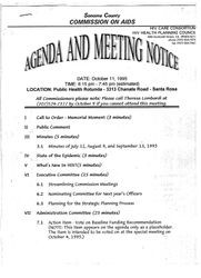 Agenda and meeting notice--October 11, 1995