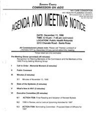 Agenda and meeting notice--December 11, 1996