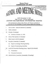 Agenda and meeting notice--November 15, 1995