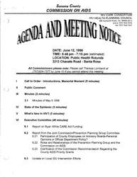 Agenda and meeting notice--June 12, 1996