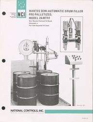 Mantes Semi-Automatic Drum Filler Pre-Palletized Model 24-MTFF