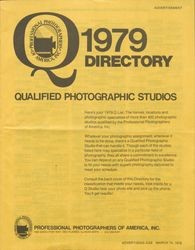 1979 directory, qualified photographic studios