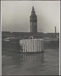 Ferry docks and Ferry Building, 1 The Embarcadero, San Francisco, California, 1920s