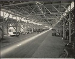 Interior of unidentified terminal pier, The Embarcadero, San Francisco, California, 1920s