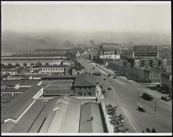 View of ferry building tower, 1 The Embarcadero, San Francisco, California, 1920s