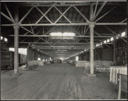 Interior of Pier 20, San Francisco waterfront, San Francisco, California, 1920s