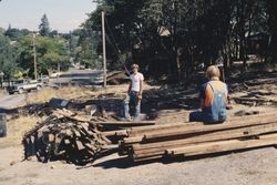 Salvage from chicken house demolished at the corner of Jewell and Leland Avenues in Sebastopol, Calif., Aug. 1978