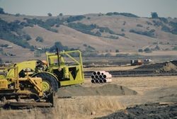 Grading for housing developments in former hayfields in northeastern Rohnert Park, Calif., Oct. 1977