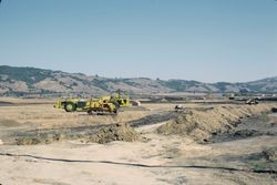 Grading for housing developments in former hayfields in northeastern Rohnert Park, Calif., Oct. 1977