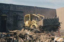 Furusho Bros. apple packing house being torn down, August 1990